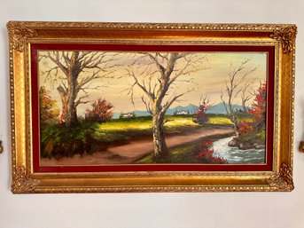 Peaceful Countryside Oil Painting