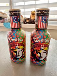 1998 Peter Max Arizona Ice Tea Collectible Bottles, Unopened (2)