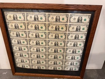 32 Uncut 1981 Dollar Bills