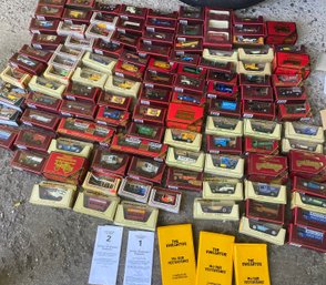 Lot Of 107 NIB Matchbox Models Of Yesteryear & Days Gone With Wood Case