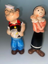 Vintage Popeye & Olive Oil Salt & Pepper, Japan