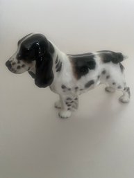 Royal Doulton 1109  Black & White Spaniel Dog - H