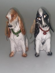 Pair Of Made In Italy Dog Figurines