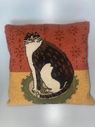 Needlepoint Cat Pillow