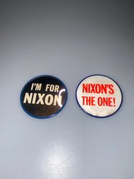 Pair Of Nixon Holographic Campaign Pins