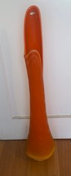 Orange Fayette Glass Vase-  Tall