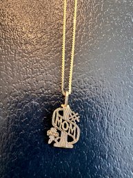 14K Gold Chain And 14K #1 Mom Pendant