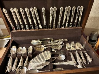Service For 16 Boxed Silverplate Flatware