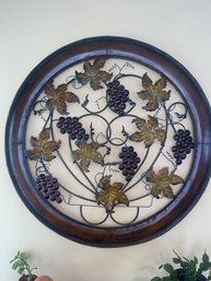 Metal Grapes, Leaves Wall Hanging