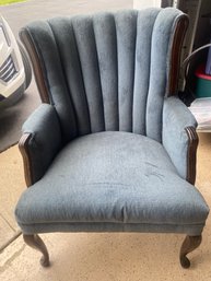 Blue Channel Back Chair