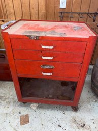 Vintage Red Metal Craftsman Tool Chest