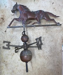 Vintage Copper Running Horse Weathervane