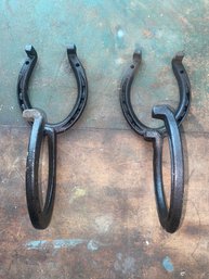 Pair Of Horse Shoe Wall Hooks