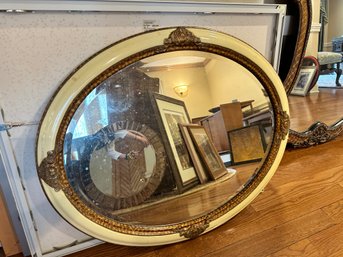 Round Mirror  Yellow Frame