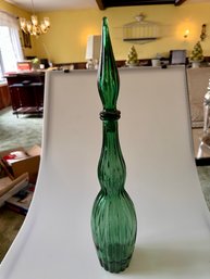 Vintage Green Decanter Bottle