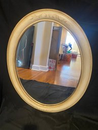 Wood Handpainted Oval Mirror