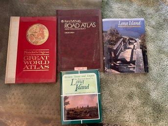 Lot Of 4 Books.  Long Island, Atlases
