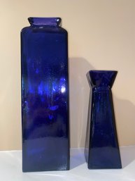 Cobalt Blue Glass Vases