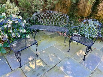 Three Piece Wrought Iron Patio Set