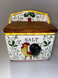 1950s Ucagco Rooster Salt Box