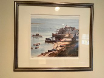 Chatham Fish Pier Lithograph Signed And Numbered