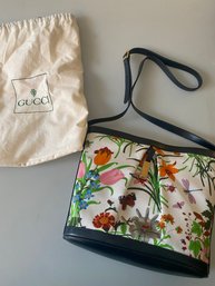 Navy & Floral Gucci Handbag