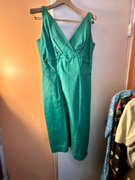 Vintage Sleeveless Green Dress SMALL