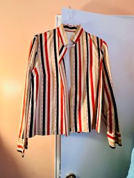 Vintage Striped Womens Shirt. SMALL
