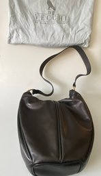 De Vecchi By Hamilton Hodge Black Leather Handbag