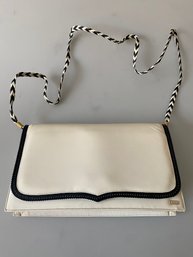 Bally Handbag Ivory / Navy Trim