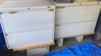 Pair Of Commercial Locking File Cabinets