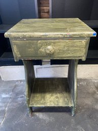 Chippy Green Side Table