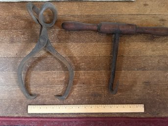 Antique Ice Clamp, Hay Baylor
