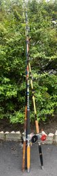 Lot Of Fishing Poles With Reconditioned Reels