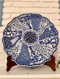 Bombay Blue Wall Plate And Stand