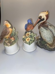 Trio Of Bird Figurines