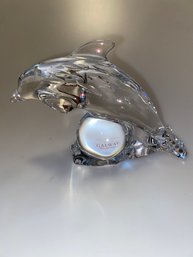 Galway Crystal Dolphin Paperweight