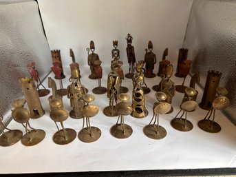 Copper Chess Pieces
