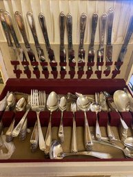Silver Plated Flatware With Case