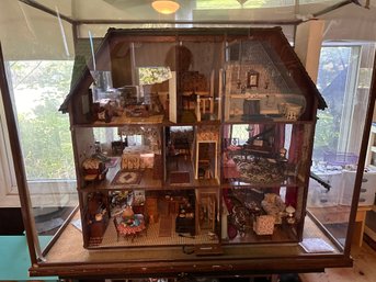 Gorgeous  And Beautifully Assembled Wooden Dollhouse, Fully Furnished, Very Large