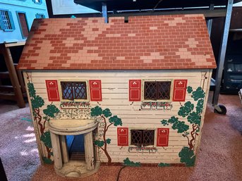 Unfinished Assembled Wooden Dollhouse