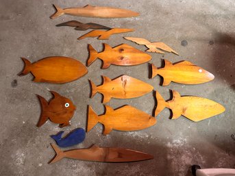 A School Of Wooden Fish