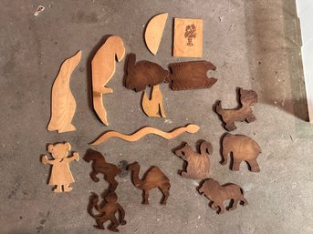 Collection Of Wooden Animals