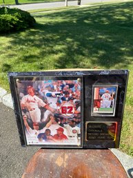 Framed Limited Edition MCGWIRE - SOSA CARDINALS CUBS 'RECORD BREAKERS 62ND HOME RUN