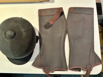 Half Chaps (XL) And Riding Helmet (M)