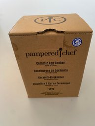 NIB Pampered Chef Ceramic Egg Cooker