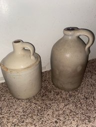 Pair Of Stoneware Jugs