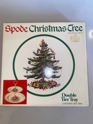 Spode Christmas Tree Two Tiered Tray