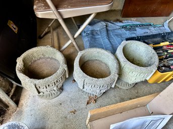 Three Cement Planters