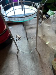 Small Glass 2 Tier Plant Stand